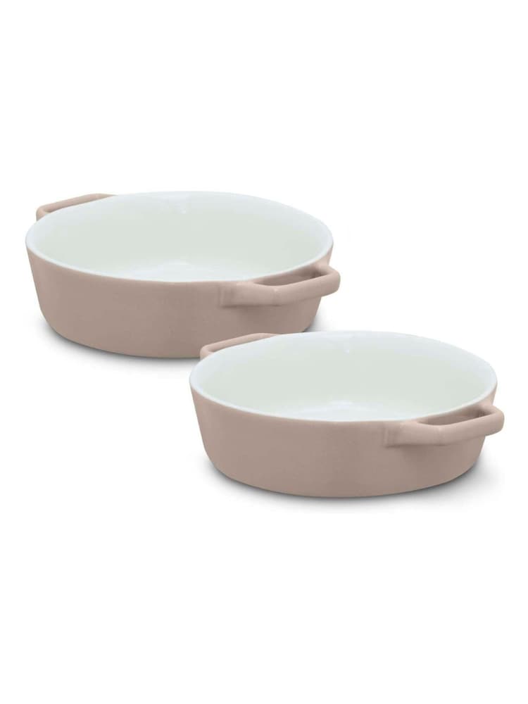 Barbary and Oak Set of 2 Cashmere Nattura Round Baking Dishes - Image 1 of 2