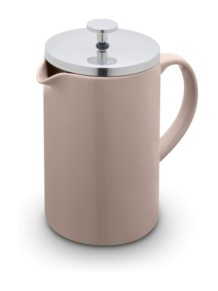 Barbary and Oak Beige Ceramic Cafetiere French Press with Plunger - Image 1 of 2