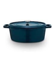 Barbary and Oak Teal Nattura Cast Iron Casserole 3.2L Cooking Pot - Image 1 of 2