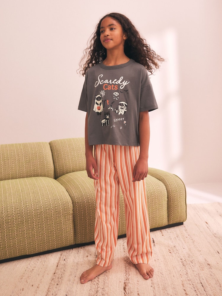 Naranja/gris - Pijama de Pernera ancha de Halloween 1 Pack (3-16años) - Imagen 2 de 9