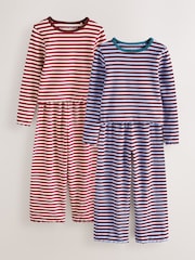 Blue/Pink Stripe Wide Leg Pyjamas 2 Pack (3-16yrs) - Image 7 of 12