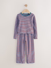 Blue/Pink Stripe Wide Leg Pyjamas 2 Pack (3-16yrs) - Image 8 of 12