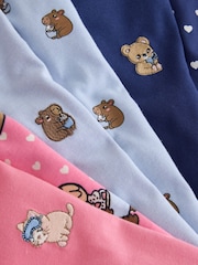 Pink/Blue Capybara Wide Leg Pyjamas 3 Pack (3-16yrs) - Image 11 of 12
