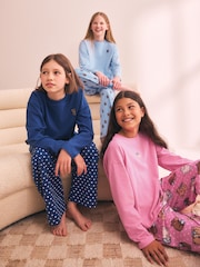 Pink/Blue Capybara Wide Leg Pyjamas 3 Pack (3-16yrs) - Image 2 of 12
