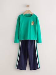 Green/Pink Wide Long Leg Pyjamas 3 Pack (3-16yrs) - Image 2 of 7