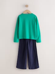 Green/Pink Wide Long Leg Pyjamas 3 Pack (3-16yrs) - Image 3 of 7