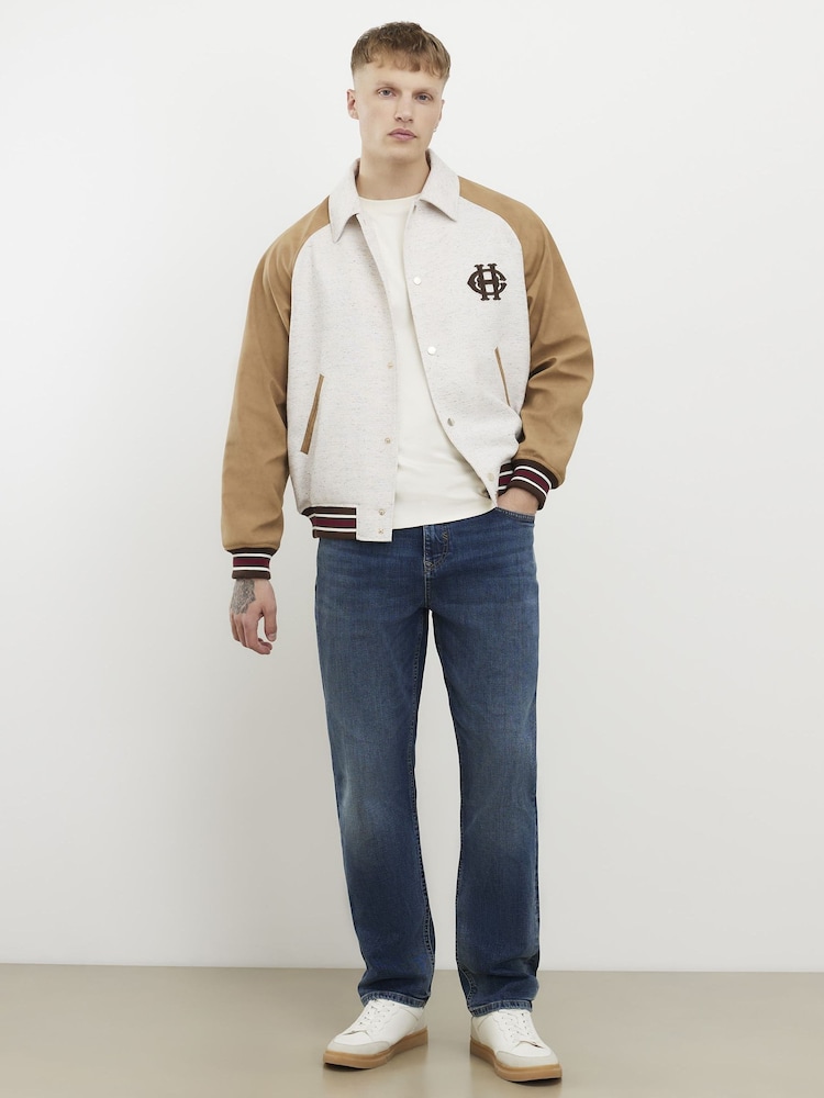 River Island Blue Straight Fit Stretch Jeans - Image 1 of 4