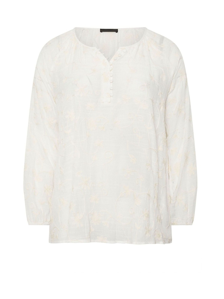 Evans Cream Embroidered Boho Blouse - Image 2 of 2