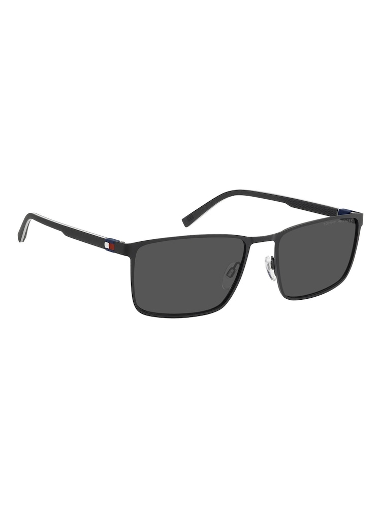 Tommy Hilfiger Black Rectangular Sunglasses - Image 2 of 4 Tommy Hilfiger Black Rectangular Sunglasses - Image 2 of 4