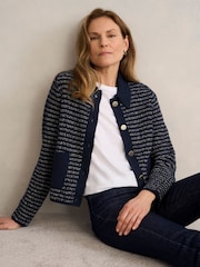 Hobbs Blue Sasha Knitted Jacket - Image 1 of 4