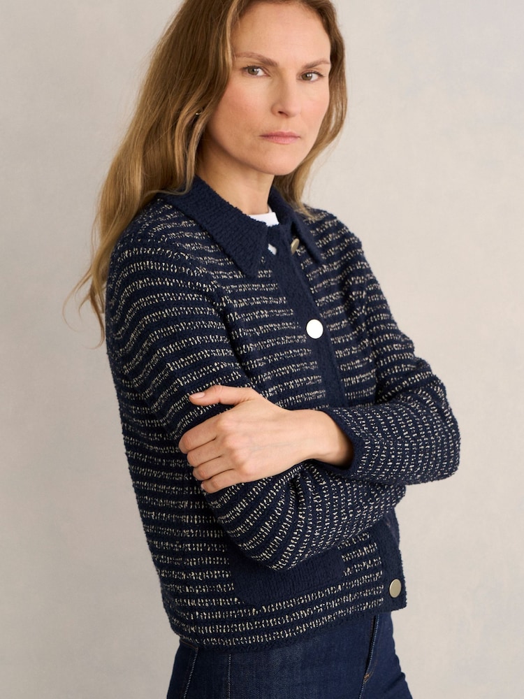 Hobbs Blue Sasha Knitted Jacket - Image 2 of 4