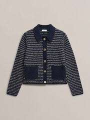 Hobbs Blue Sasha Knitted Jacket - Image 4 of 4