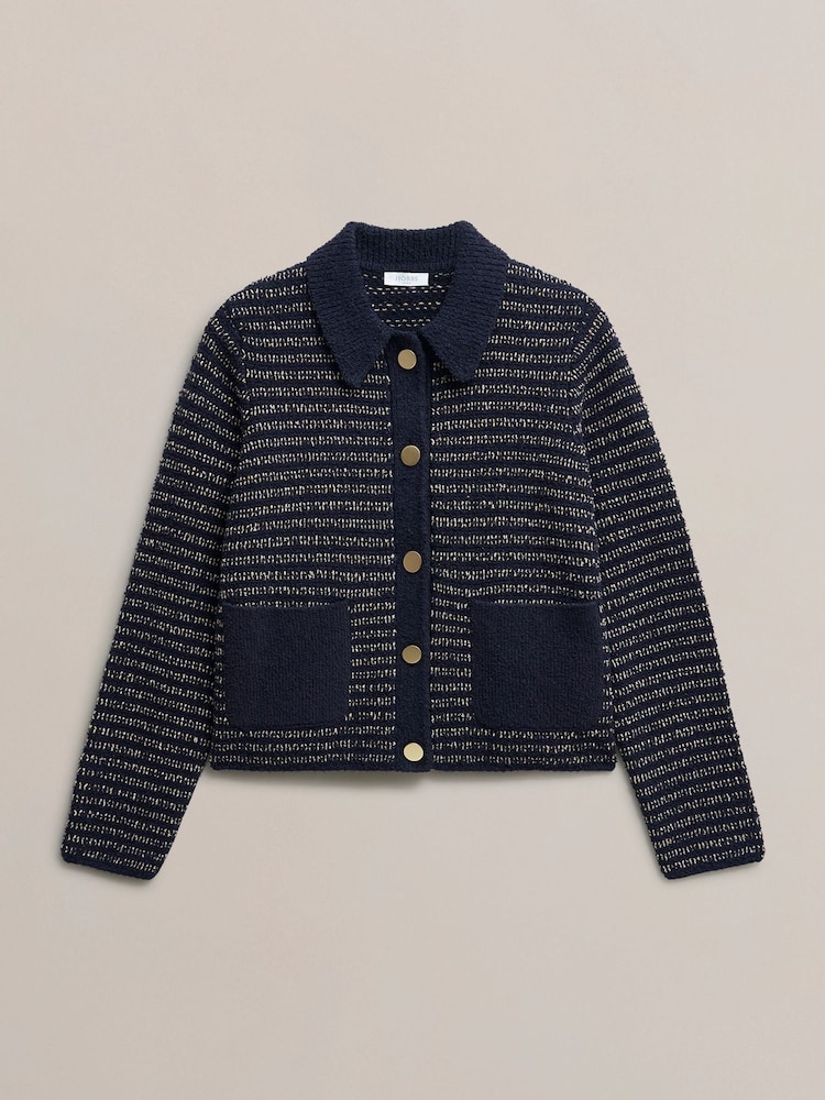 Hobbs Blue Sasha Knitted Jacket - Image 4 of 4