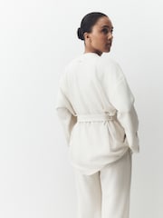Crema - Studio Tie Waist Cardigan - Imagen 3 de 4