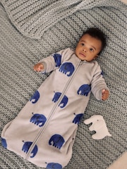Blue Elephant 2.5 Tog Fleece Baby Sleep Bag - Image 1 of 3
