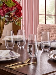 Laura Ashley Set of 4 Clear Tumblers - Image 1 of 5