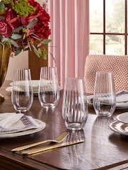Laura Ashley Set of 4 Clear Tumblers - Image 2 of 5