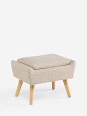 Chunky Weave Mid Natural Wilson Storage Footstool - Image 3 of 3