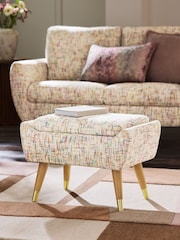 Multi Chenille Natural Wilson Storage Footstool - Image 1 of 6