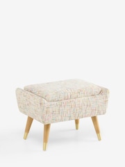 Multi Chenille Natural Wilson Storage Footstool - Image 5 of 6