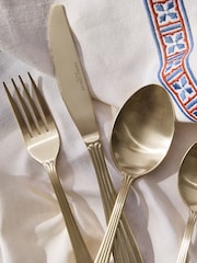 Laura Ashley 16 Piece Gold (Metal) Stainless Steel Cutlery Set - Image 2 of 4