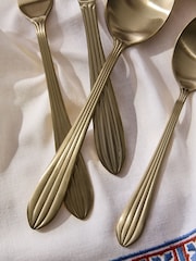 Laura Ashley 16 Piece Gold (Metal) Stainless Steel Cutlery Set - Image 3 of 4