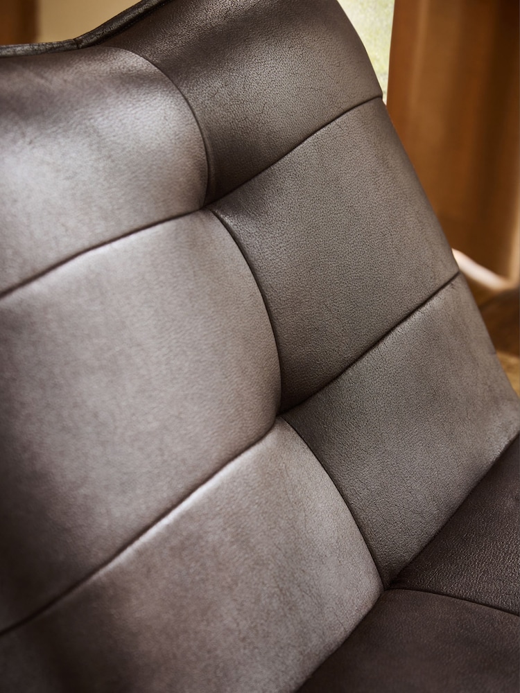 Easton Faux Leather Chocolate Brown Lucca Swivel Accent Chair - Image 2 of 10 Easton Faux Leather Chocolate Brown Lucca Swivel Accent Chair - Image 2 of 10