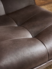 Easton Faux Leather Chocolate Brown Lucca Swivel Accent Chair - Image 5 of 10
