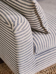Chenille Stripe Slate Blue Emory 3 Seater Sofa in a Box - Image 3 of 8