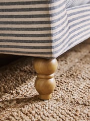 Chenille Stripe Slate Blue Emory 3 Seater Sofa in a Box - Image 4 of 8