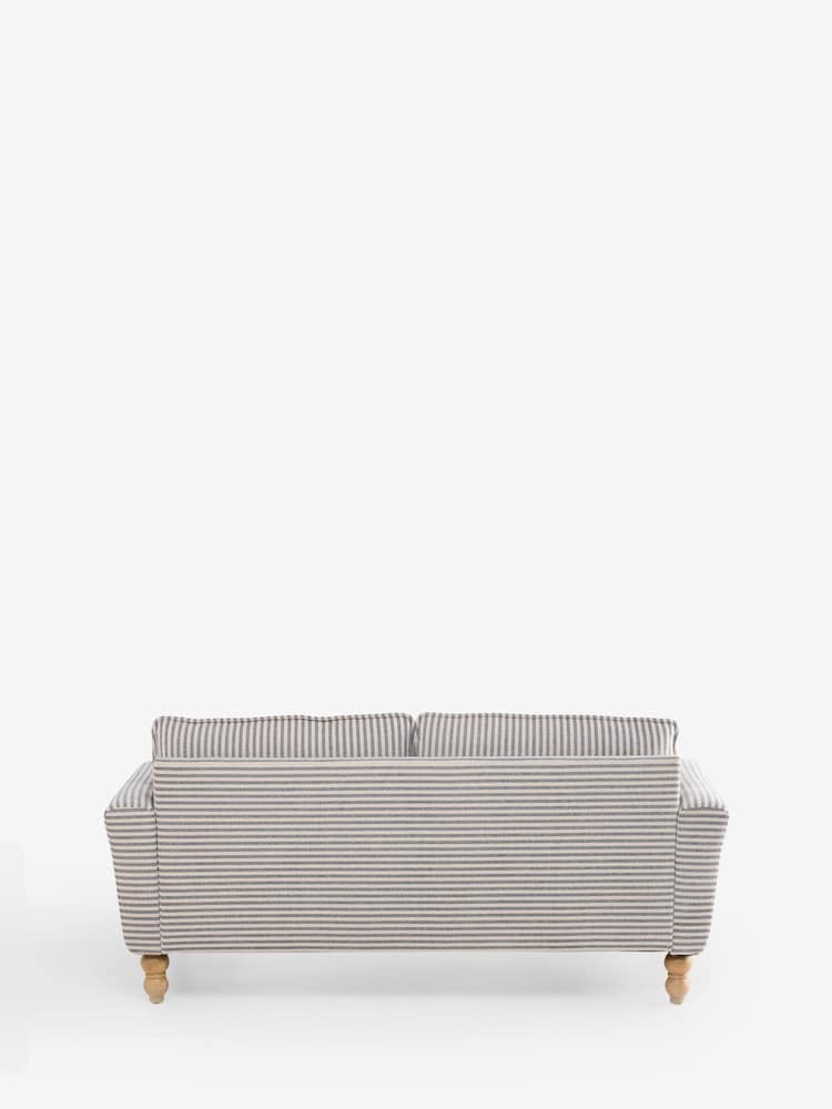 Chenille Stripe Slate Blue Emory 3 Seater Sofa in a Box - Image 8 of 8