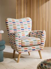 Drifted Geo Multi Wilson Highback Armchair - Image 1 of 7