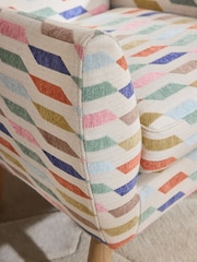 Drifted Geo Multi Wilson Highback Armchair - Image 2 of 7