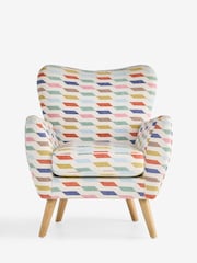 Drifted Geo Multi Wilson Highback Armchair - Image 5 of 7