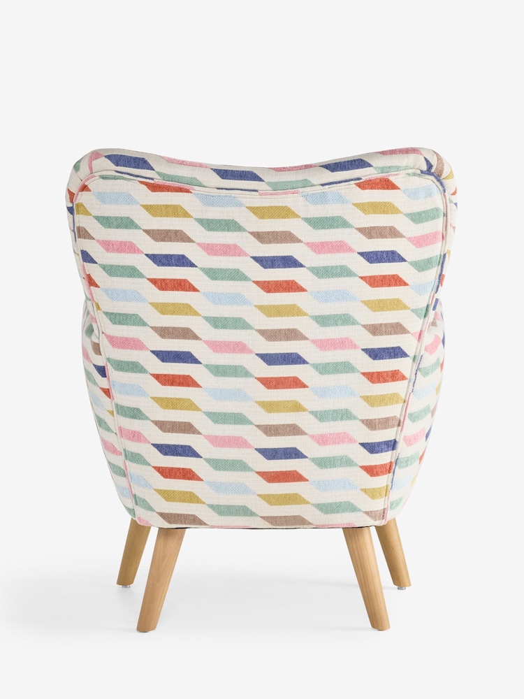 Drifted Geo Multi Wilson Highback Armchair - Image 7 of 7 Drifted Geo Multi Wilson Highback Armchair - Image 7 of 7