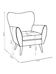 Drifted Geo Multi Wilson Highback Armchair - Image 9 of 10