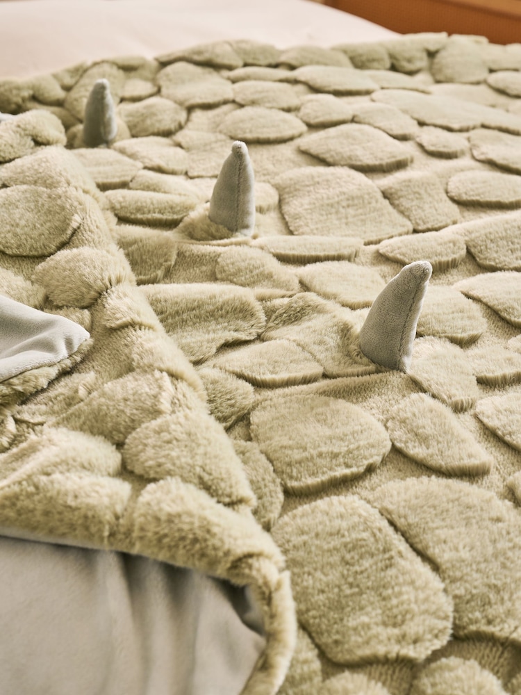 3D Dino Spikes Fleece Throw - Image 2 of 5 3D Dino Spikes Fleece Throw - Image 2 of 5