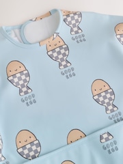 Blue Egg Weaning And Feeding Sleeved Bib - Image 6 of 8