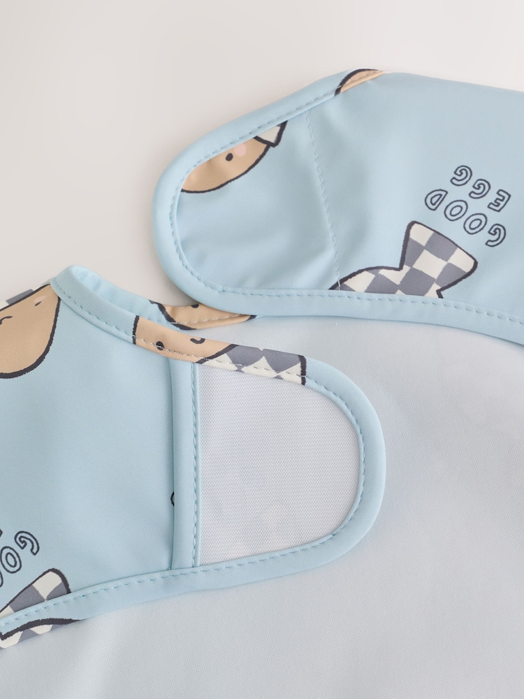 Blue Egg Weaning And Feeding Sleeved Bib - Image 8 of 8