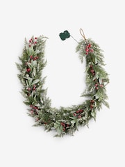Laura Ashley Green Pre Lit Berry Christmas Garland - Image 1 of 1
