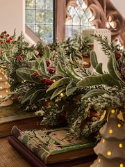 Laura Ashley Green Pre Lit Berry Christmas Garland - Image 2 of 3