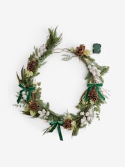 Laura Ashley Green Pre Lit Pinecone Christmas Garland - Image 3 of 4