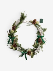 Laura Ashley Green Pre Lit Pinecone Christmas Garland - Image 4 of 4