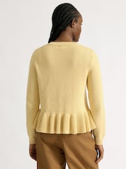 Albaray Yellow Peplum Cotton Cardigan - Image 2 of 6