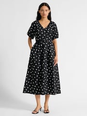 Albaray Black Large Spot Dress - Image 1 of 5