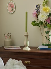 Cath Kidston Green/White Taper Candle Holder - Image 2 of 4