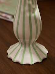 Cath Kidston Green/White Taper Candle Holder - Image 3 of 4