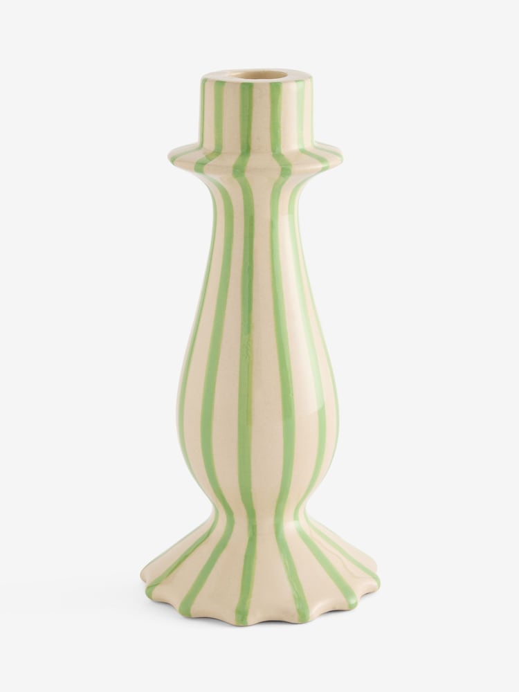 Cath Kidston Green/White Taper Candle Holder - Image 4 of 4 Cath Kidston Green/White Taper Candle Holder - Image 4 of 4