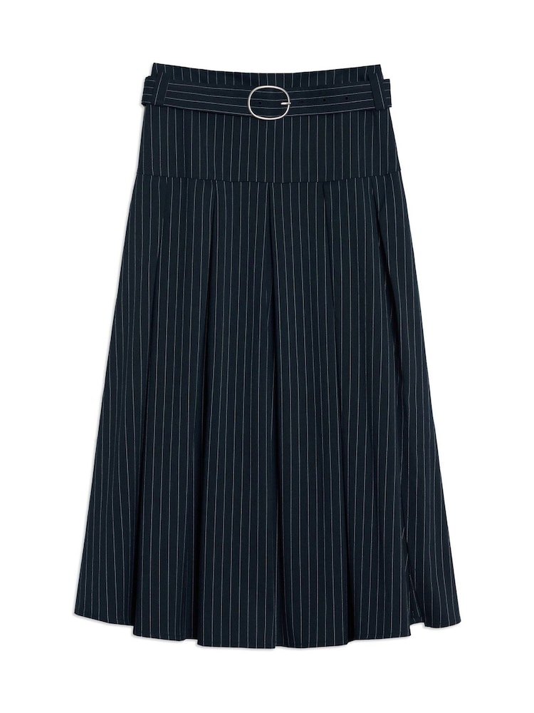 Albaray Blue Pinstripe Midi Skirt - Image 4 of 4