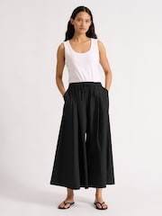 Albaray Black Cotton Wide Culottes - Image 4 of 5